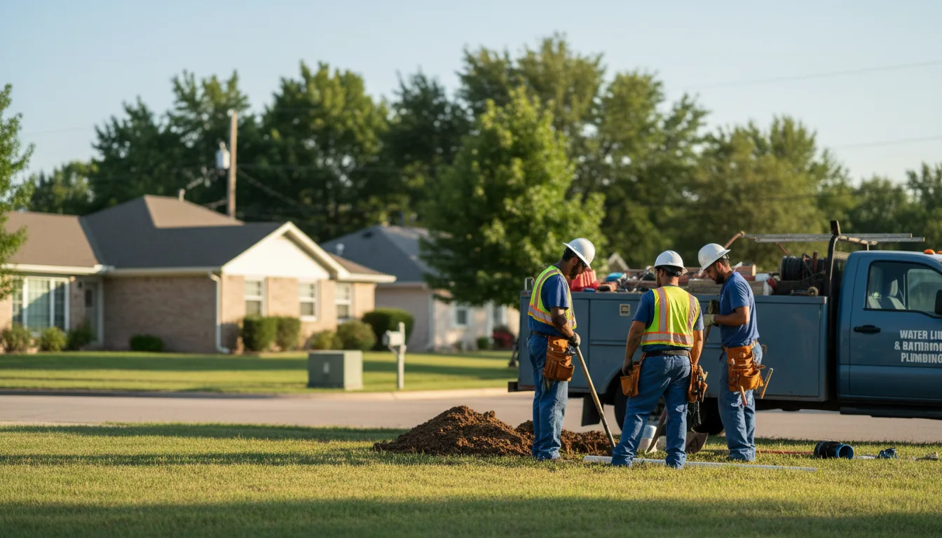 Residential water line and bathroom plumbing service in Pine Prairie, LA